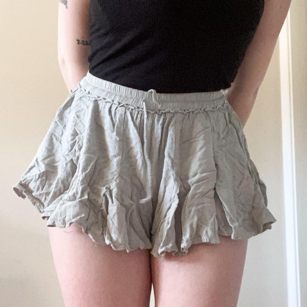 flowy linen shorts